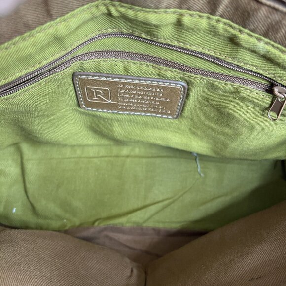 Relic Boho Patchwork Handbag With Bamboo Handles & Leather Accents Retro Style - Picture 8 of 15